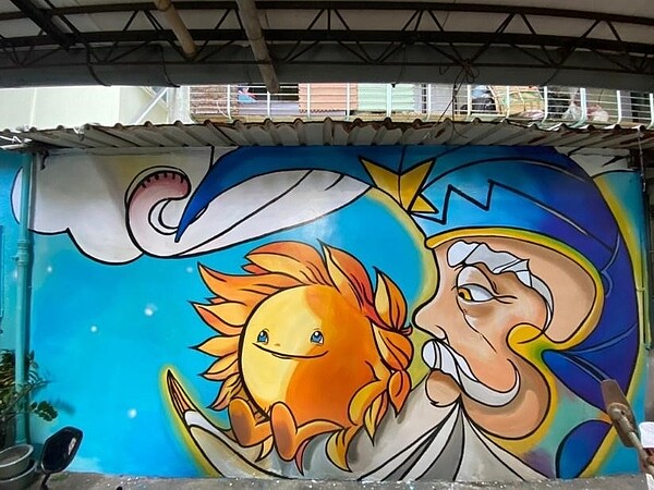 昌明里的巷弄裡有許多美麗的彩繪牆頗為吸睛。圖/取自新北市水利局官網
