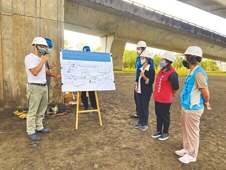 宜蘭縣政府協請高速公路局提供國道5號38K+600高架橋下空間,設置縣內首座機車考照練習場,6日辦理開工祈福儀式。(吳佩蓉攝)