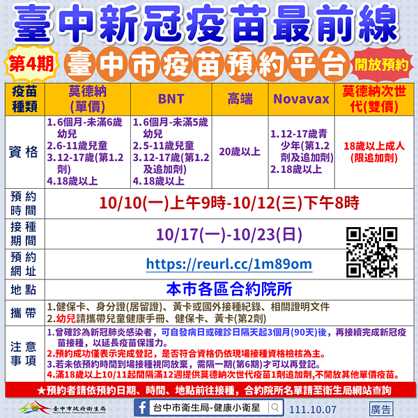 預約平台第4期。圖/台中市府提供