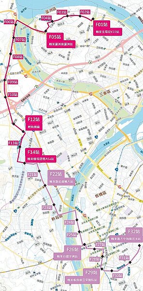 捷運五股泰山板橋輕軌規畫圖。圖/新北巿政府提供