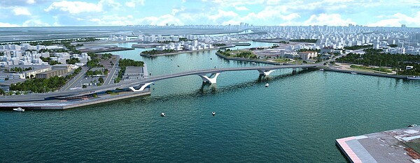 台南市安平跨港大橋。圖／工務局提供