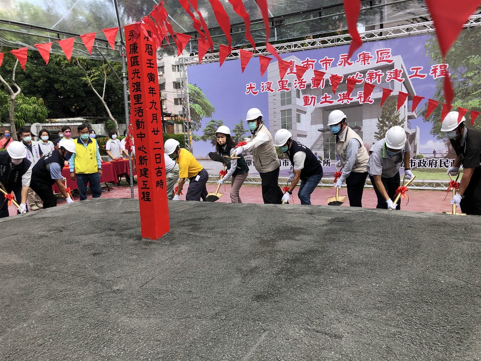 流標12次終發包，台南永康光復里期盼多年活動中心動土。記者周宗禎／攝影 