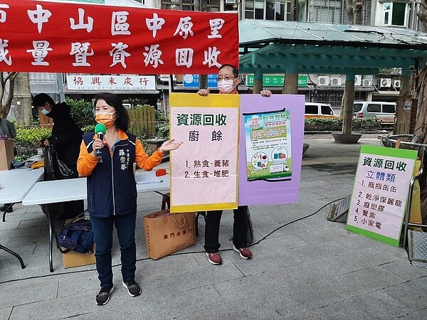 中原里垃圾減量暨資源回收。圖／取自「台北市鄰里服務網」
