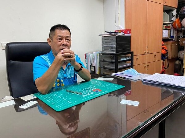 板橋區華中里里長黃榮煌。圖／廖詠琦攝


