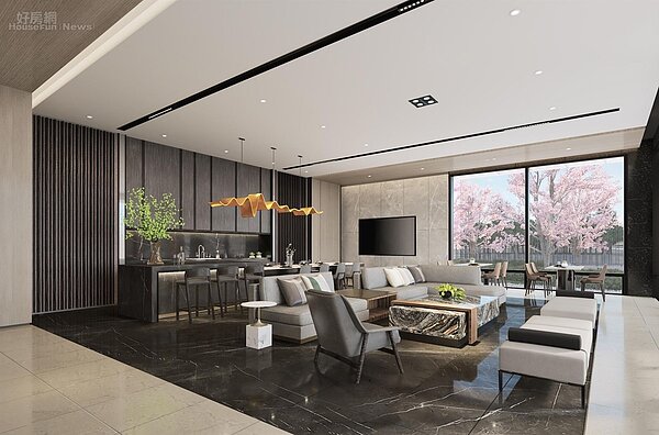 「國泰雍萃」⼾戶格局⽅正、⼤⾯開窗，空間尺度相當舒適。圖／現場提供
