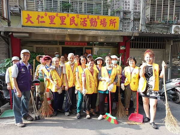 大仁里設有志工服務團。圖／取自台北市鄰里服務網