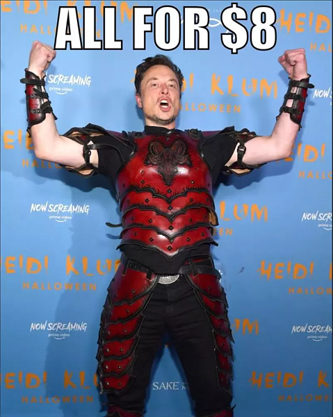 馬斯克說推特的驗證服務要價每月8美元。圖/擷自推特@elonmusk