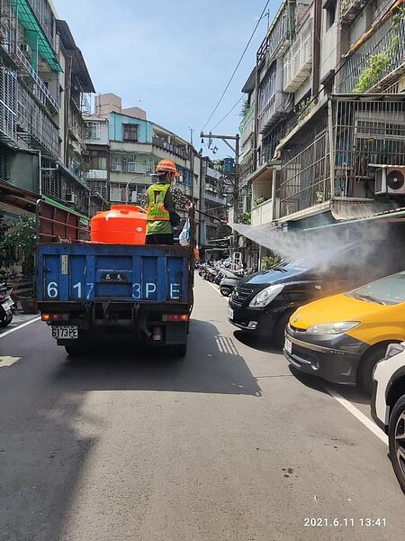 埤墘里防疫消毒。圖／取自「蘇琮貴」臉書

