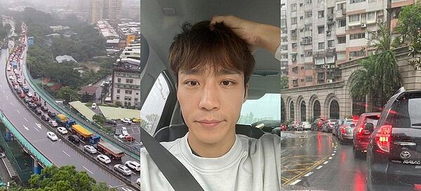 連日大雨加上地震影響導致國道1號南下汐止路段邊坡二度走山,五堵到汐止主線全封閉,汐止人可說是進入交通黑暗期。圖/截自汐止集團、卞慶華臉書