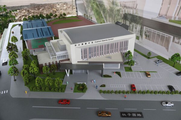 鼓山運動中心預計於2024年底完工。圖／高雄市政府提供