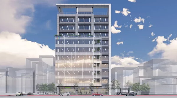 虹光植福路商辦大樓預計於2025年完工。圖/業者提供