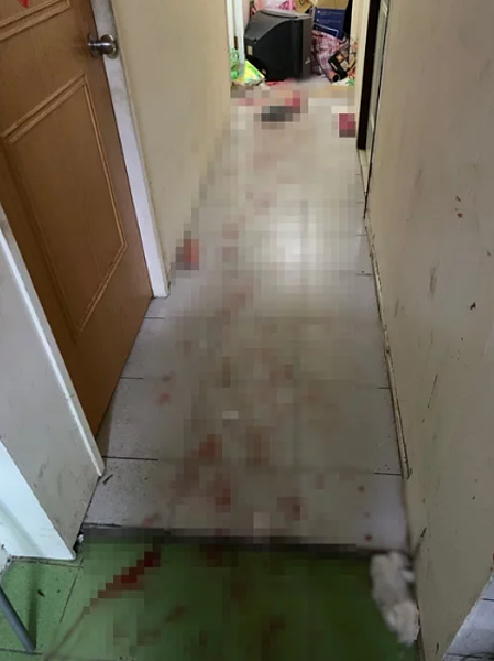 7旬林翁今年4月不滿分租雅房女室友，盛怒下持水果刀砍殺1分鐘，又回到自己房間自殘，屋內血跡斑斑，幸好室友送醫保住性命，士林地方法院依殺人未遂罪嫌，判林翁6年徒刑。記者蕭雅娟／翻攝