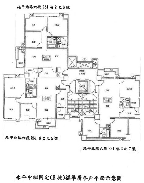 永平中繼住宅平面示意圖。圖／北市府提供