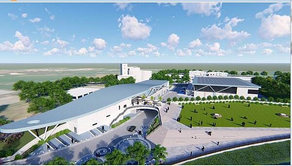 桃園北區水資源回收中心再生水BTO計畫。建築示意圖／日勝生提供