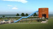 河雙21河濱兒童遊戲場年底完工　河濱最高溜滑梯超吸睛