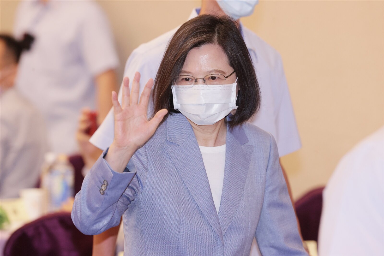 蔡英文總統昨出席全國產業總工會第七屆會員代表大會,強調政府一定會排除萬難,務必讓最低工資持續往上調升。記者許正宏/攝影