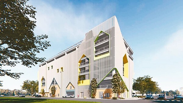 台南市永康區成功里立體停車場示意圖。圖/台南市交通局提供