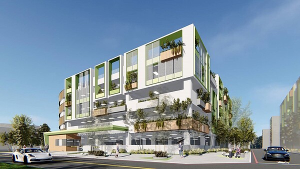 北區成德里立體停車場模擬圖。圖/台南市政府提供