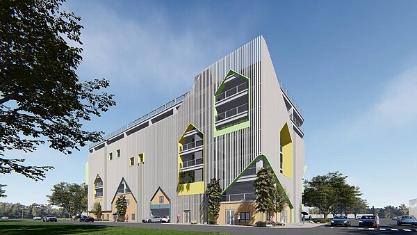 永康區成功里立體停車場模擬圖。圖/台南市政府提供