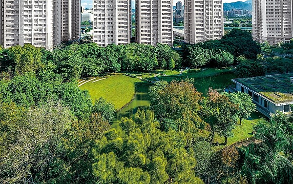 超過3萬坪的超大生活空間中,就保留約2.5萬坪綠地。圖/日勝生提供