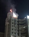 彰基頂樓冷氣室外機深夜冒火　引來一場虛驚