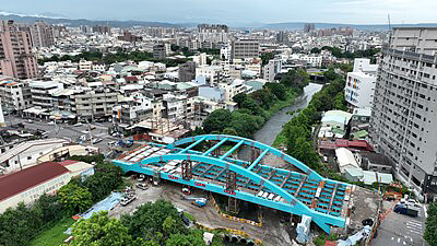 南門橋改建7月先行通車。圖／台中市交通局提供