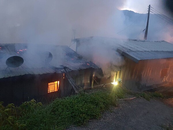 尖石秀巒村民宅遭縱火，居民指證是自家人放的火。圖／民眾提供