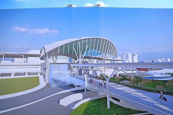 大台中轉運中心模擬圖。圖/交通局提供