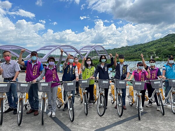 高雄YouBike 2.0第一千一百站二十四日於甲仙區啟用。圖/高雄市政府提供