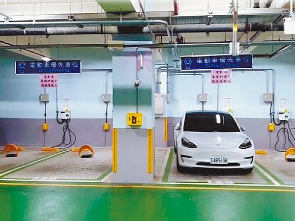 台北市去年6月實施公有停車場充電格位差別費率,大幅減少車格久占問題、使用率也有成長,為增加離峰時使用率,研擬充電不加錢,提高停放誘因。圖/停管處提供