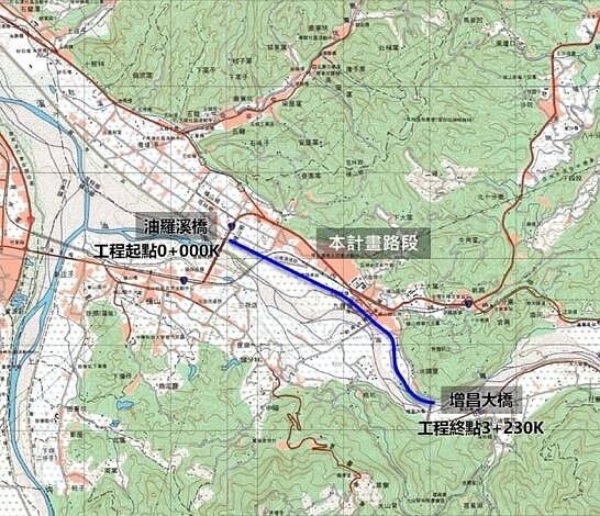 內灣聯外油羅溪橋至增昌大橋新闢道路工程29日開說明會。圖/新竹縣工務處提供