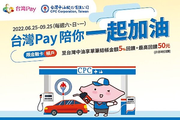 台灣Pay加入抗通膨行列,與中油、全聯攜手合作推出最新的回饋優惠方案。圖/台灣Pay提供