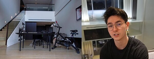 比利時與中國混血網紅「錫蘭」在YouTube上擁有77萬粉絲訂閱,近日他入境台灣隔離,預告會待45天,期間更初次體驗地震威力。圖/截自錫蘭YouTube、臉書