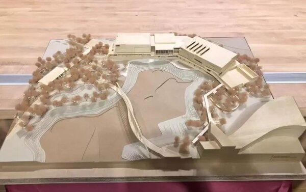 國立故宮博物院新館國寶館建築模型。圖／聯合報資料照片
