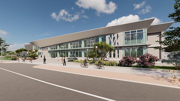 楠仔坑運動中心將於2024年完工。圖/高雄市新工處提供