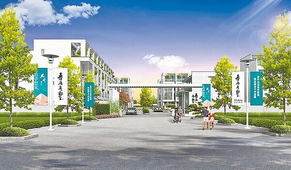 大千建設於苗栗頭份推出白派美學建築，總戶數88戶，擁有千坪庭園的大型社區開發建案－吾居吾墅。圖／業者提供