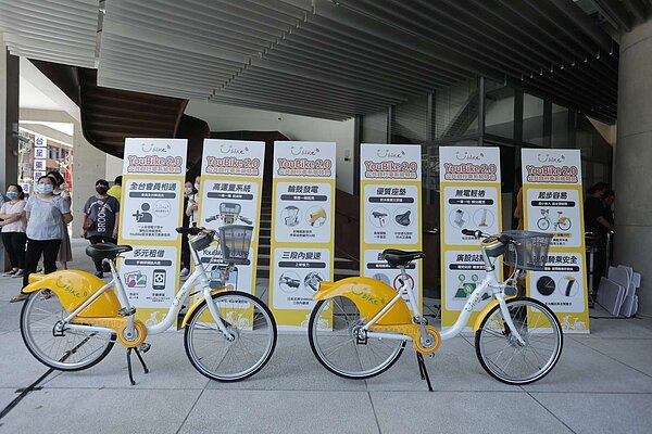 竹市YouBike2.0首波7站啟用,設置在校園周邊。圖/新竹市政府提供