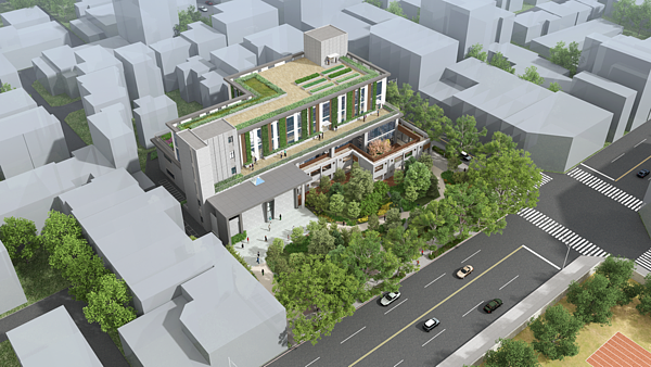 「非營利組織與志工發展中心」新建工程,期間歷經文資列管及審議、植栽保存議題、預算刪減、興建計畫變更等,工程已於13日決標。圖/台中市政府提供