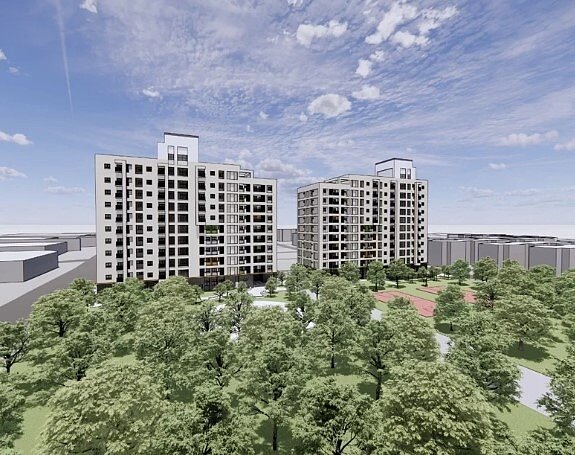 台南市南區第1處社會住宅「開南安居」昨天動土，共300戶，預計2025年完工。示意圖／台南市都市發展局提供