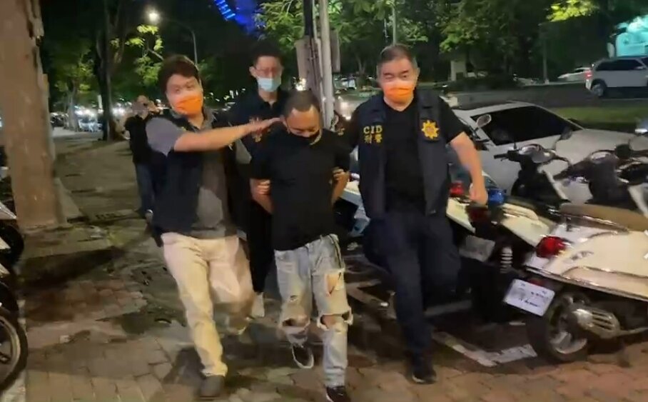 陳姓清潔工刺死黃姓板模工，逃亡五小時被警方逮捕歸案。記者石秀華／攝影 