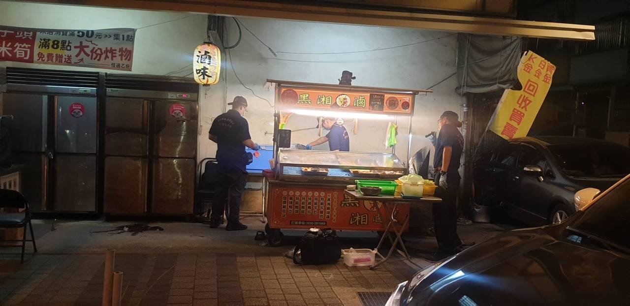 台中潭子火車站旁滷味攤老板昨晚被槍擊死亡。記者游振昇／攝影 