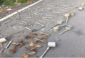 獸鋏與山豬吊。圖/新北動保處提供