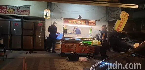 台中市潭子火車站旁滷味攤老板昨晚被槍擊死亡。記者游振昇/攝影台中市潭子火車站旁滷味攤老板昨晚被槍擊死亡。圖/聯合報