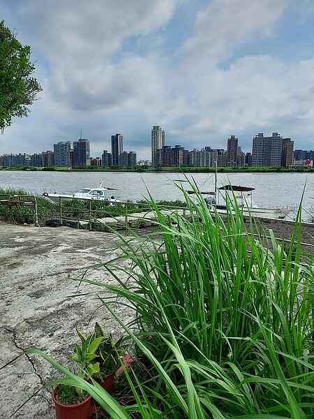 基隆河與淡水河交會的壯闊河景。易小滿攝
