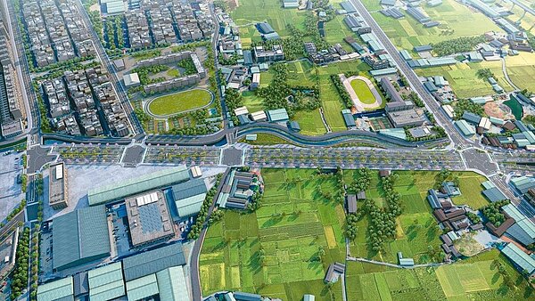 台中市西屯區市政路延伸工程一波多折,首期工程安和路到工業區一路段預計9月動工。示意圖/台中市建設局提供