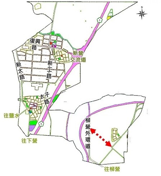 南市柳營外環道東西向聯絡道拓寬，已經內政部審議通過。圖 ／台南市政府都發局提供