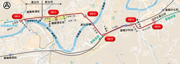 民生汐止線汐東段路線圖。圖/新北市捷運局提供