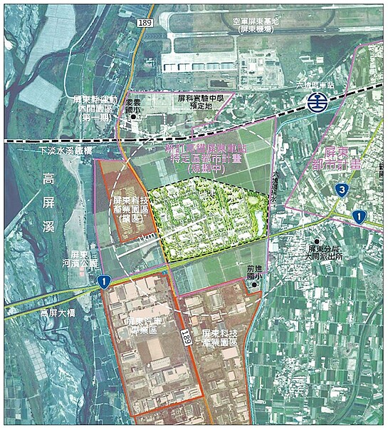 南科屏東園區示意圖。圖/南科管理局提供