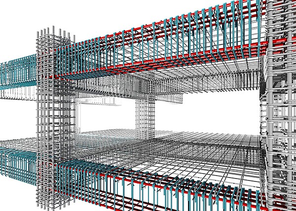 ■BIM完成鋼筋3D架構。(圖/戴雲發提供)