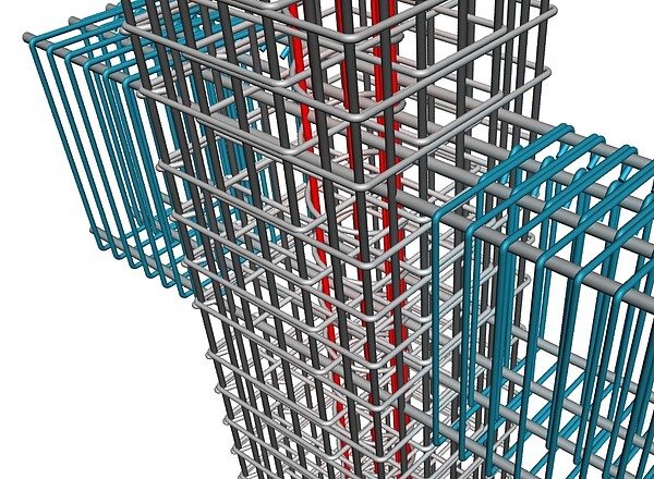 ■BIM梁柱接頭鋼筋施工性檢討。  （圖／戴雲發提供）